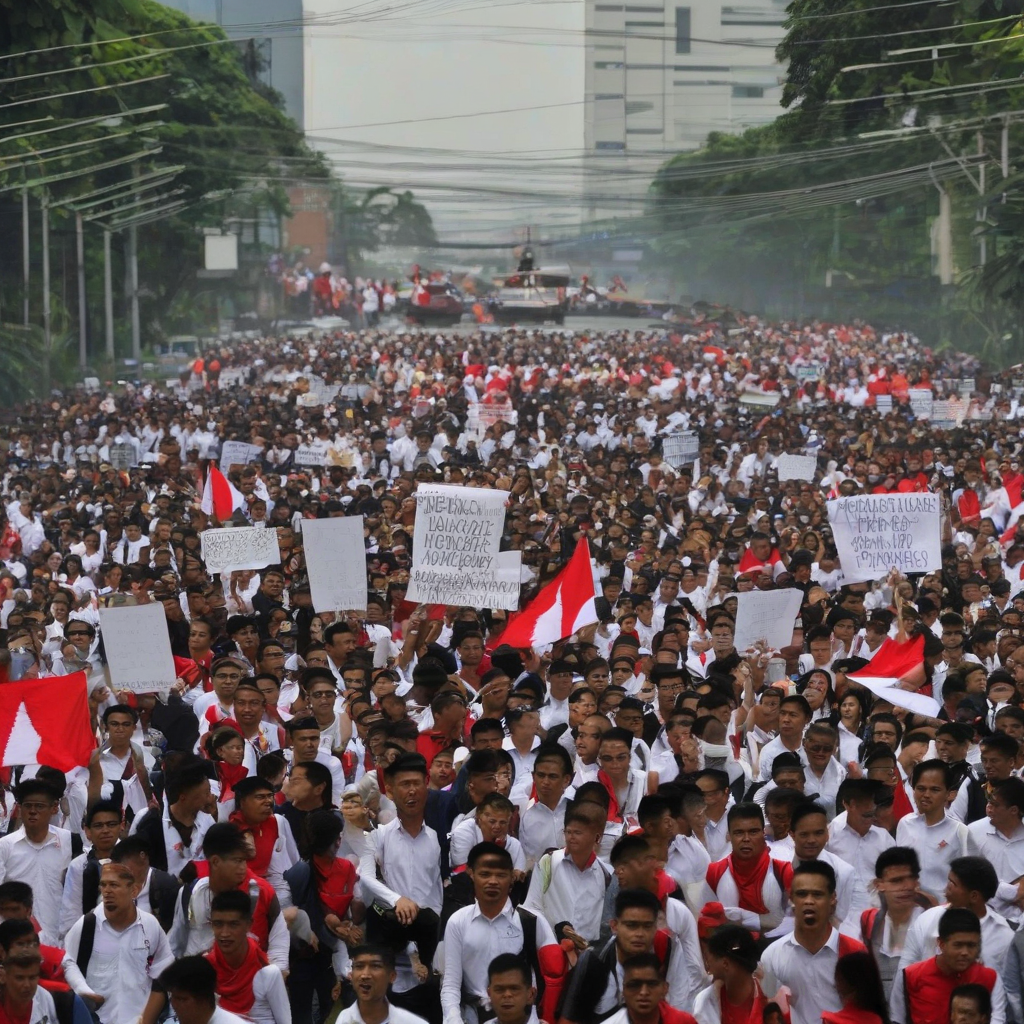 MAHASISWA BANTAH KEBIJAKAN PEMBERDAYAAN EKONOMI! Gelombang Demonstrasi Berlanjut di Medan Merdeka Selatan